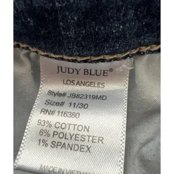 Judy Blue Jeans Women 11/30 Skinny Fit Button Fly Distressed Casual Stretch Boho - Picture 5 of 12